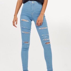 Topshop Joni Jeans super ripped Size 28